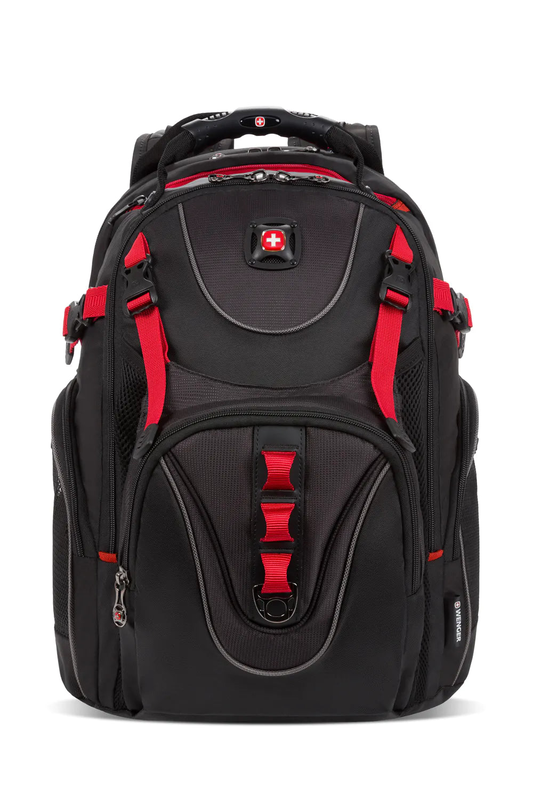 Wenger maxxum 16 inch laptop backpack - black/red, , medium image number null