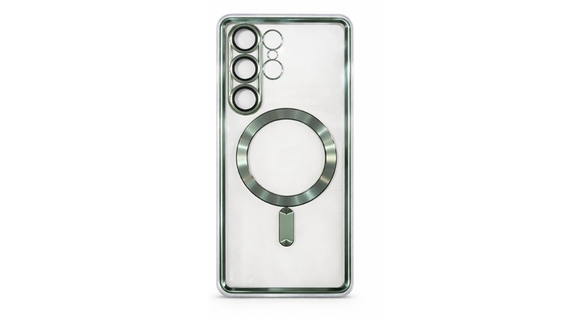 Magnetic clear case with MagSafe for samsung s25 ultra&ndash; green, , medium-null