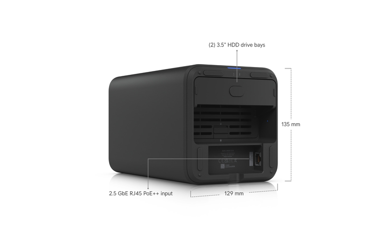 Ubiquiti unifi nas 2-bay 3.5 2.5GBe USB-c poe black unas-2, , medium-null