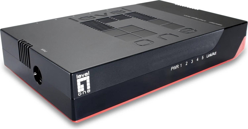 Levelone gsw-0507 5-port gigabit ethernet desktop switch | wall-mountable, , medium-null