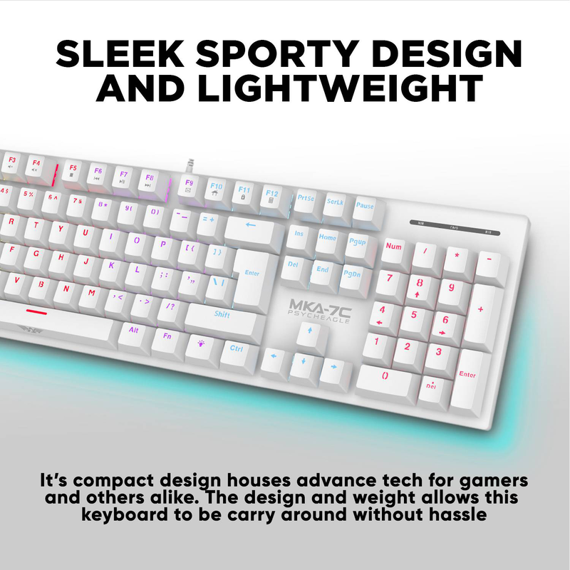 Αγόρασε Armaggeddon mka-7c white mechanical gaming keyboard 104 linear ...