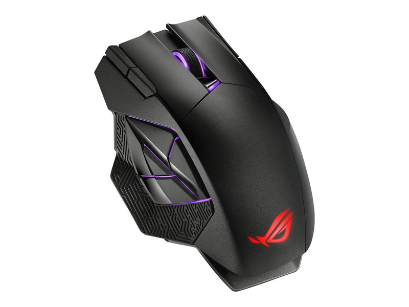 Asus rog spatha x / mouse / right-handed / optical / 12 buttons / wireless, wired / USB, 2.4 GHz / black, , medium-null