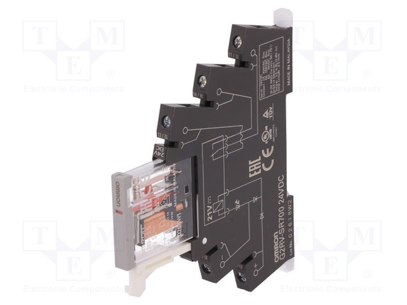 Intreface relay  24v coil 6a /250v 6a/30vdc, , medium-null