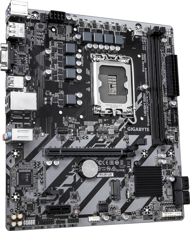 Gigabyte h810m s2h micro-atx motherboard lga 1851 intel h810 ddr5 pcie 4.0 m.2 HDMI displayport gbe black-null