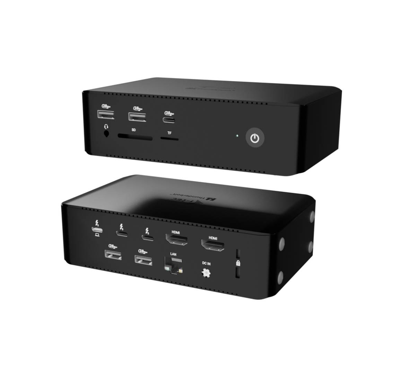 I-tec tb5quattrodockpd thunderbolt 5 quattro display docking station quad 4k60 8k60 2x HDMI 2x tb5 2.5GBe 140w pd-null