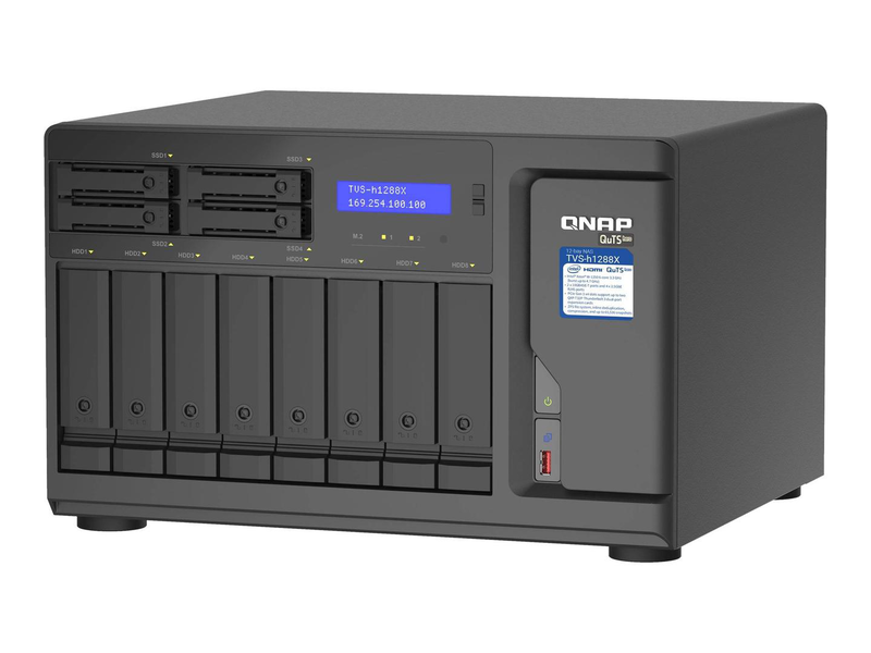 Qnap TVs-h1288x-w1250-16g 12-bay quts hero nas intel xeon w-1250 16GB ddr4 ecc dual 10GBe HDMI dual m.2 diskless-null