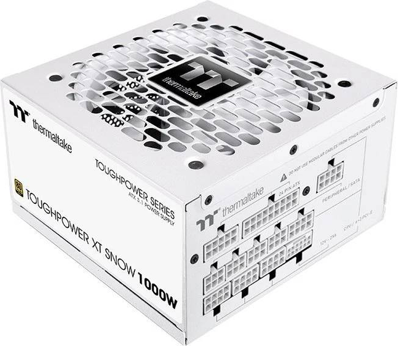 Thermaltake toughpower xt 1000w snow atx 3.1 psu 80 plus gold fully modular 12v-2x6 pcie 5.1 white-null
