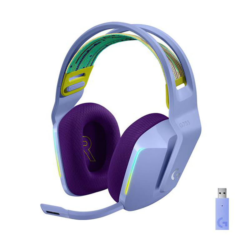 G733 lightspeed wireless lightsync rgb with blue vo!ce lilac image number null