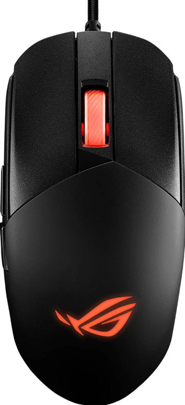 Asus rog strix impact III wired gaming mouse 12000 dpi optical 59g swappable switches paracord USB black-null