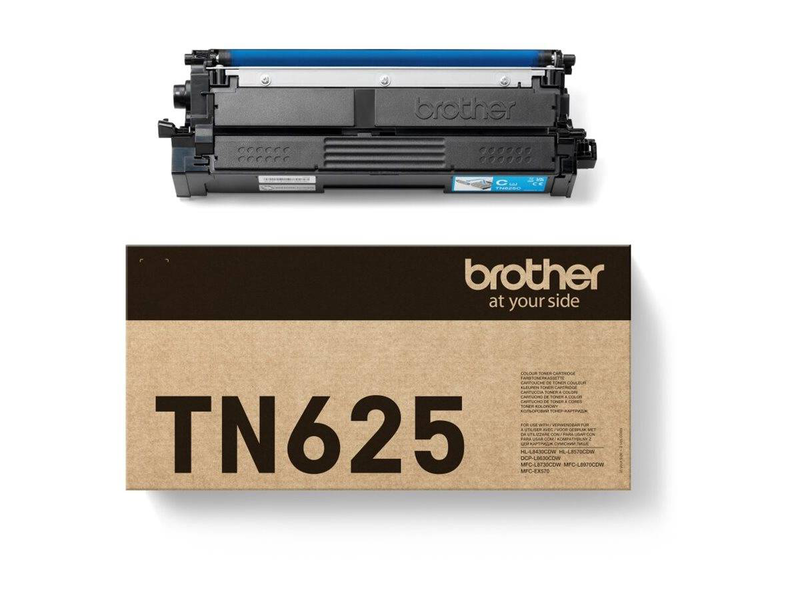 Brother tn-625c Genuine standard yield cyan toner cartridge 1800 pages for hl-l8430 mfc-l8730 dcp-l8630, , medium-null