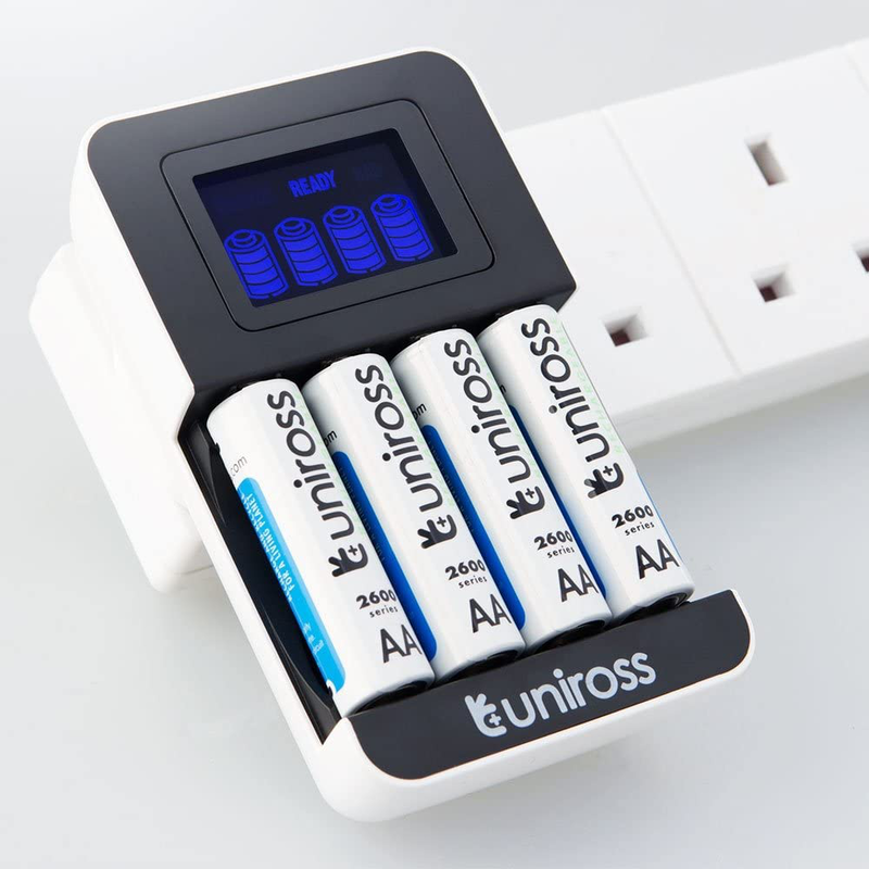 Uniross ucu002a USB charger with 4x aa 2100 batteries, , medium-null