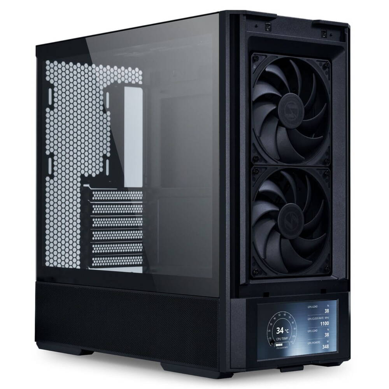 Lian li lancool 207 digital 6" lcd screen atx pc case - 4 fans included-null