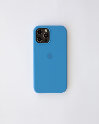 I-phone silicone case denim blue 15 pro max