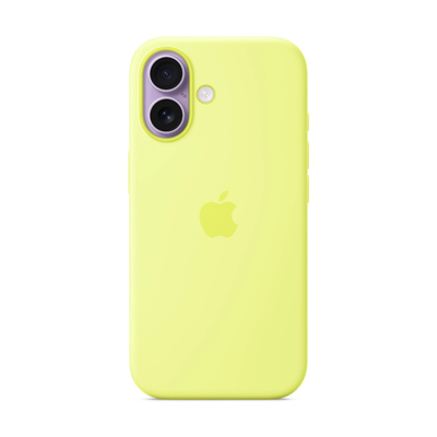 iPhone 17 silicone case with MagSafe neon yellow, Yellow, medium