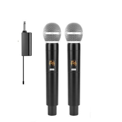 Pair wireless handheld microphones aσύρματα μικρόφωνα