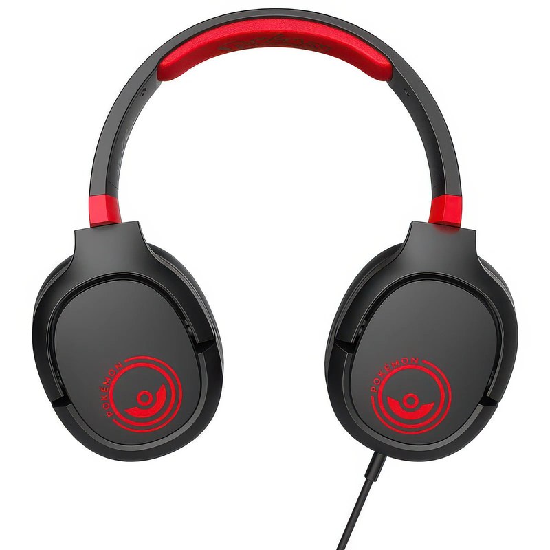 Pokémon pokeball black and red gaming headphones, , medium-null