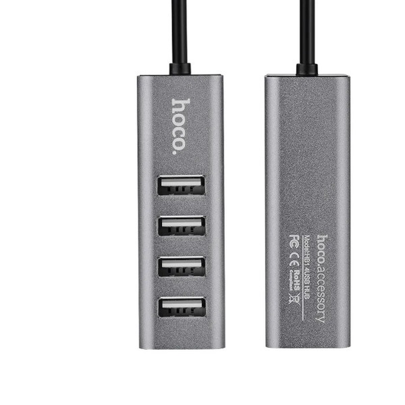 Hoco hub 4-port USB, , medium-null