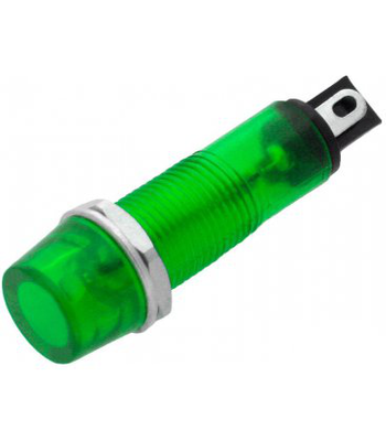 Lamp 230v 9mm green, , medium