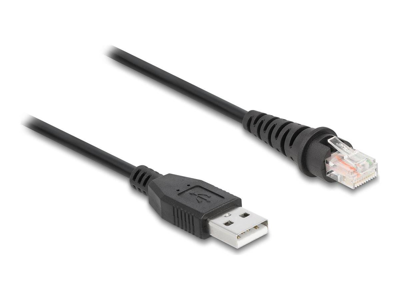 Delock rj50 to USB 2.0 type-a barcode scanner cable 2 m, , medium-null