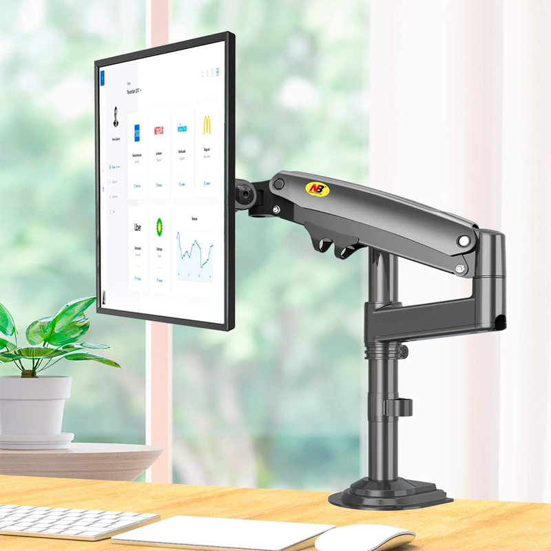 Product image: Nbmounts h100 desktop single monitor mount black, , medium-null