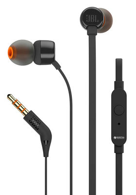 Jbl tune 110 in ear universal handsfree, Black, medium