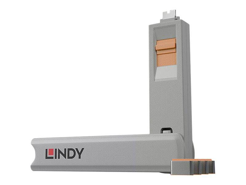 Lindy - USB-c port blocker - orange-null