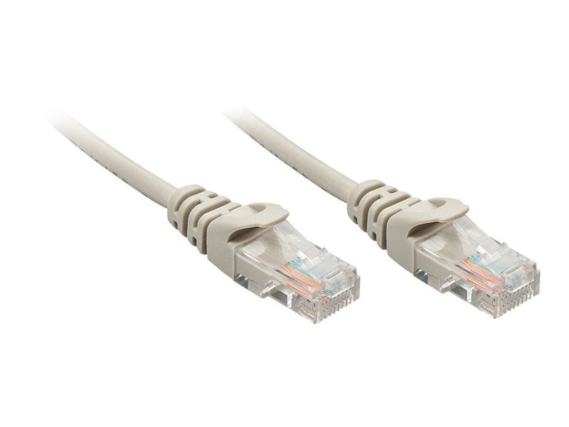 Lindy - patch cable - rj-45 (m) to rj-45 (m) - 1 m - utp - cat 5e - molded, snagless, stranded - grey-null