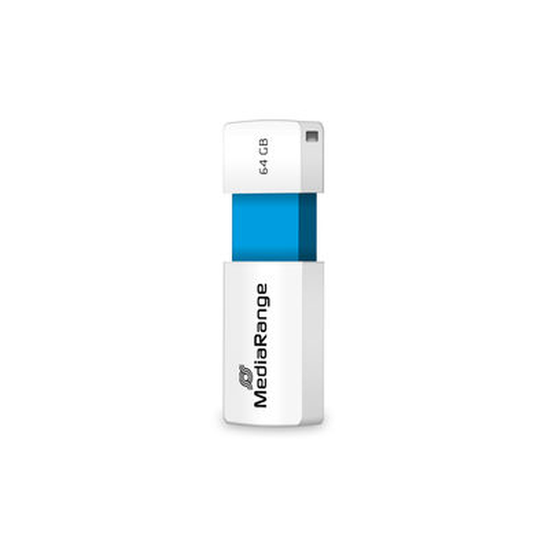 Mediarange USB flash drive, color edition, light blue, 64GB-null