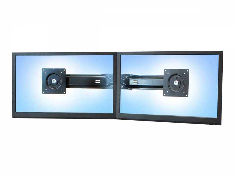 Ergotron 97-783 dual monitor and handle kit for 2 screens 17-24" conversion mount black-null