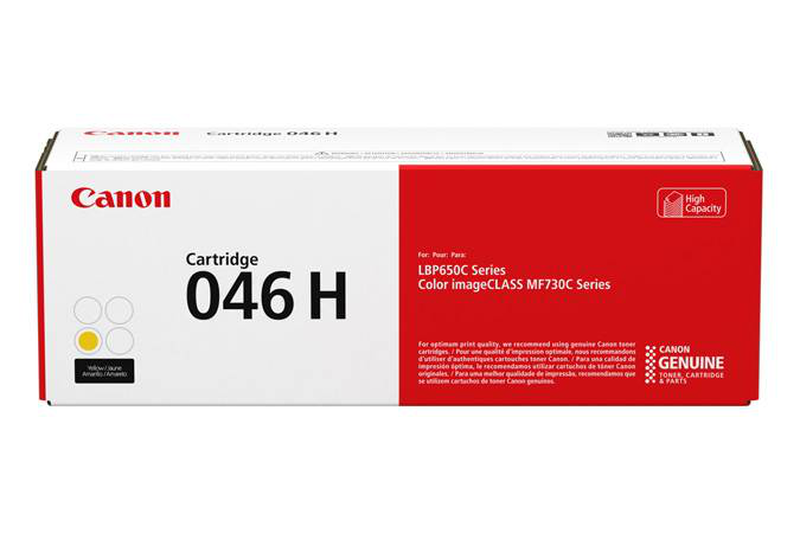 Canon 046h 1251c002 original yellow high capacity toner cartridge 5000 pages for i-sensys lbp653 lbp654 mf732 mf734 mf735-null