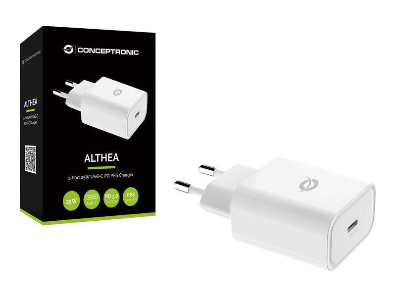 Conceptronic althea / power adapter / 25 watt / pd 3.0 (USB-c) / white, , medium-null