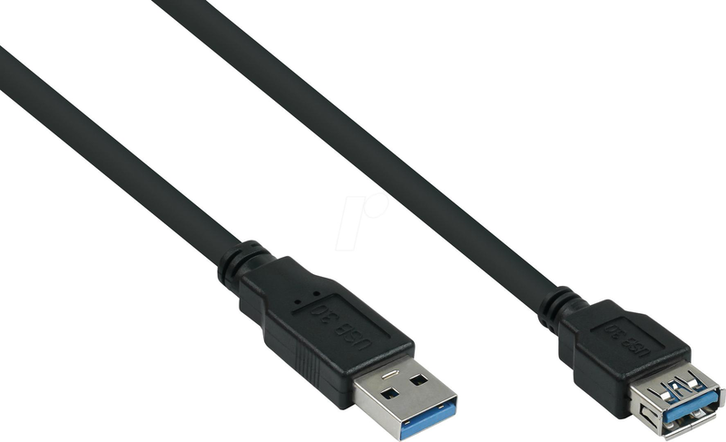 Good connections uk30p-asa-010s - 1 m - USB a - USB a - USB 3.2 Gen 1 (3.1 Gen 1) - 5000 mbit/s - black - cable - digital - 1 m-null