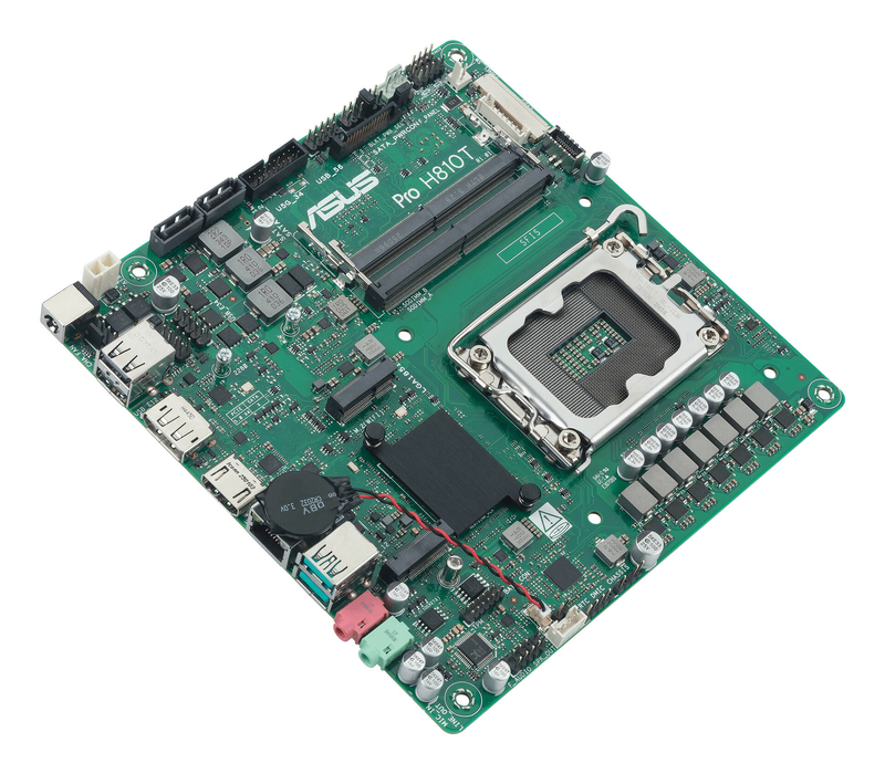 Asus pro h810t-csm motherboard thin mini itx lga1851 intel h810 ddr5 so-dimm pcie 5.0 m.2, , medium-null