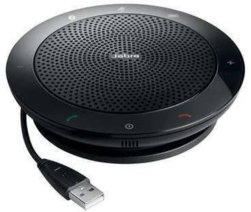 Jabra speak 510+ uc portable USB bluetooth wireless speakerphone with link 370 adapter 15h battery omnidirectional mic black-null