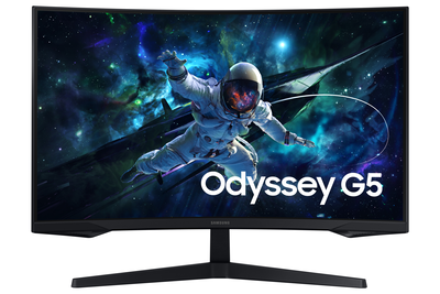 Samsung odyssey g5 ls32cg554eu 32" &omicron;&theta;ό&nu;&eta; curved 165hz hdr wqhd 2560x1440, Black, medium