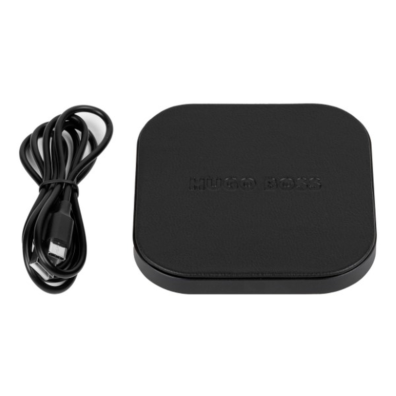 Hugo Boss wireless charger iconic black, , medium image number null