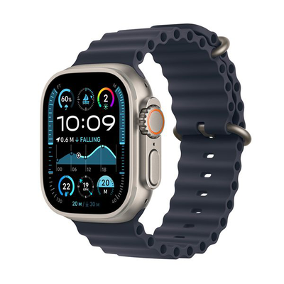 Watch ultra 2 GPS + cellular 49mm natural titanium case with navy ocean band