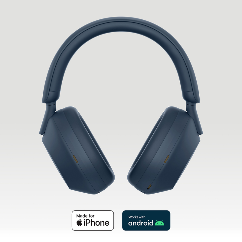 Wh-1000xm5 noise cancelling wireless headphones midnight blue image number null