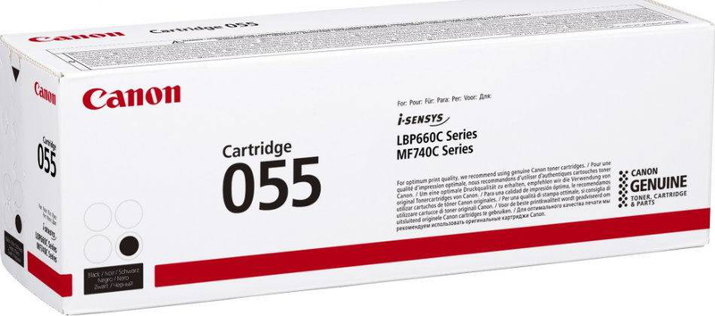 Canon 055 original black toner cartridge 3016c002 for i-sensys lbp663cdw lbp664cx mf742cdw mf746cx 2300 pages-null