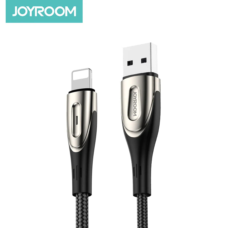 Joyroom s-m411 2.4a USB-a to lightning fast charging cable 3m-black, , medium-null