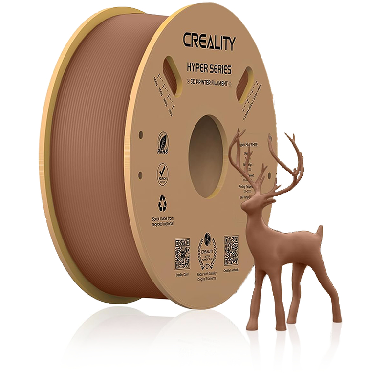 Creality hyper pla brown 3d printer filament glossy 1kg spool 1.75 mm-null