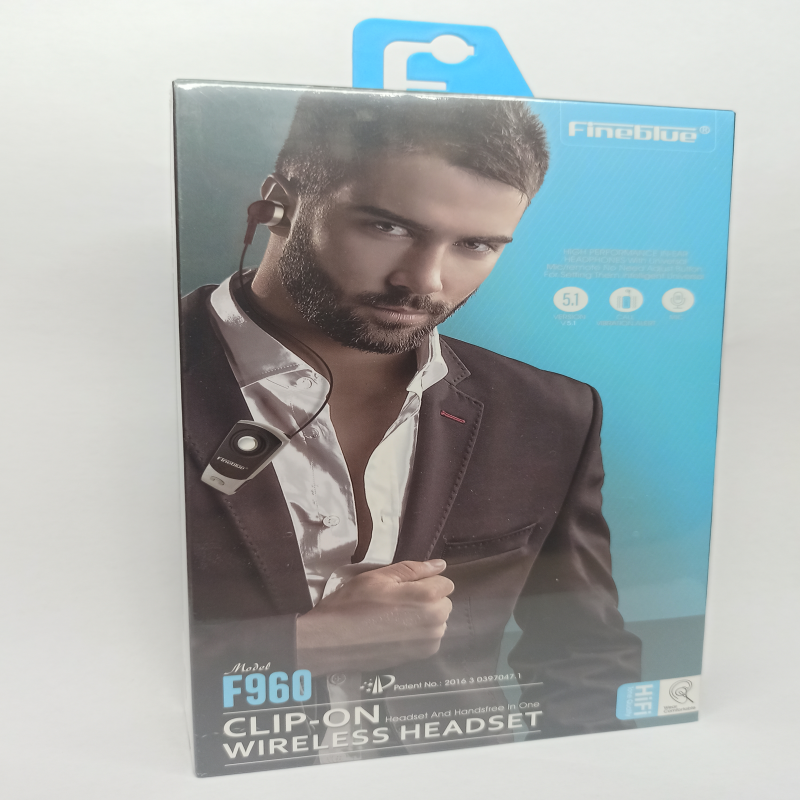 Bluetooth headset v4.1 fineblue f960 ασύρματο ακουστικό bluetooth με eπεκτεινόμενο kαλώδιο, , medium-null