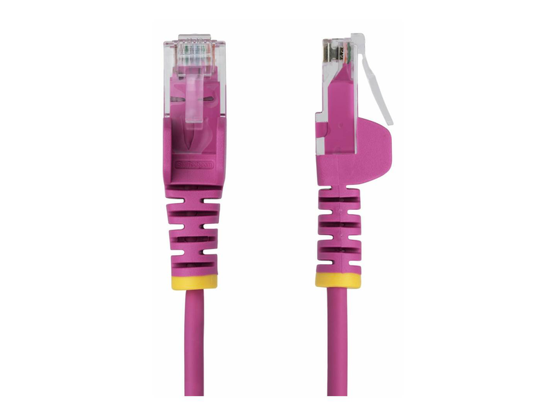 Startech.com 10m pink slim cat6 ethernet cable, snagless, 28awg, lszh / patch cable / rj-45 (m) to rj-45 (m) / 10 m / 3.6 mm / utp / cat 5/5e/6 / ieee 802.3bt / halogen-free, snagless, stranded copper / pink-null