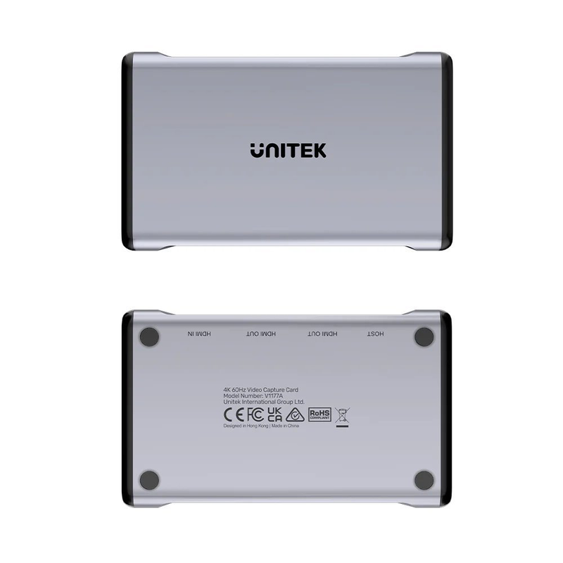 Product image: Unitek capture card 4k60hz 3.5mm audio & dual HDMI loop out v1177a, , medium-null