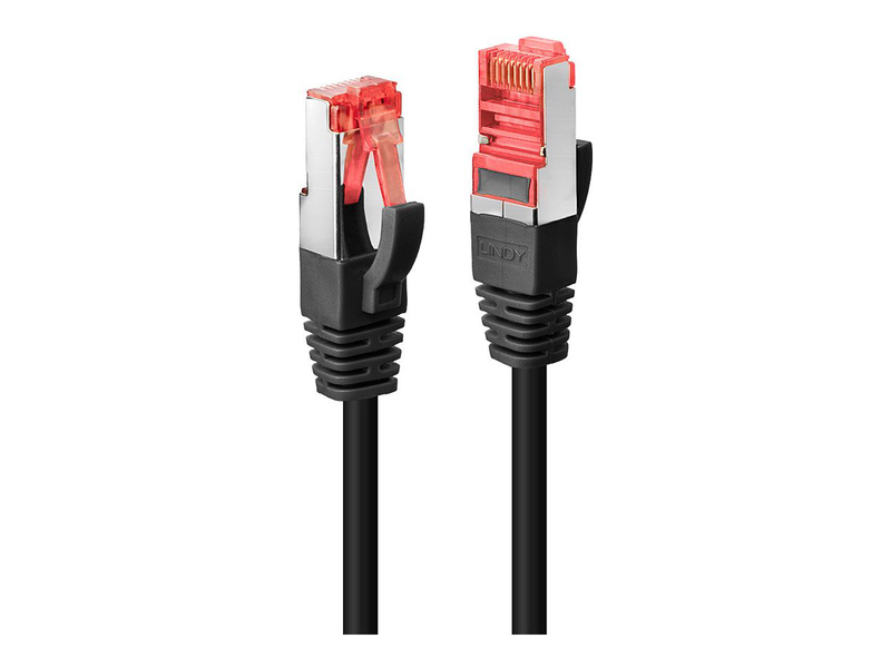 Lindy - patch cable - rj-45 (m) to rj-45 (m) - 10 m - sftp, pimf - cat 6e - molded, snagless - black-null
