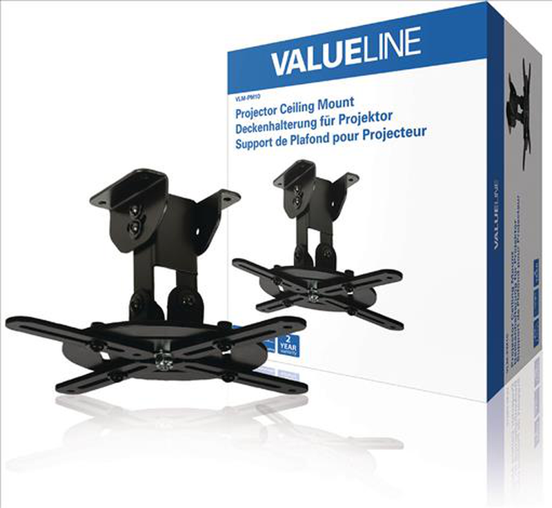 Projector ceiling mount full motion 10 kg black, , medium image number null