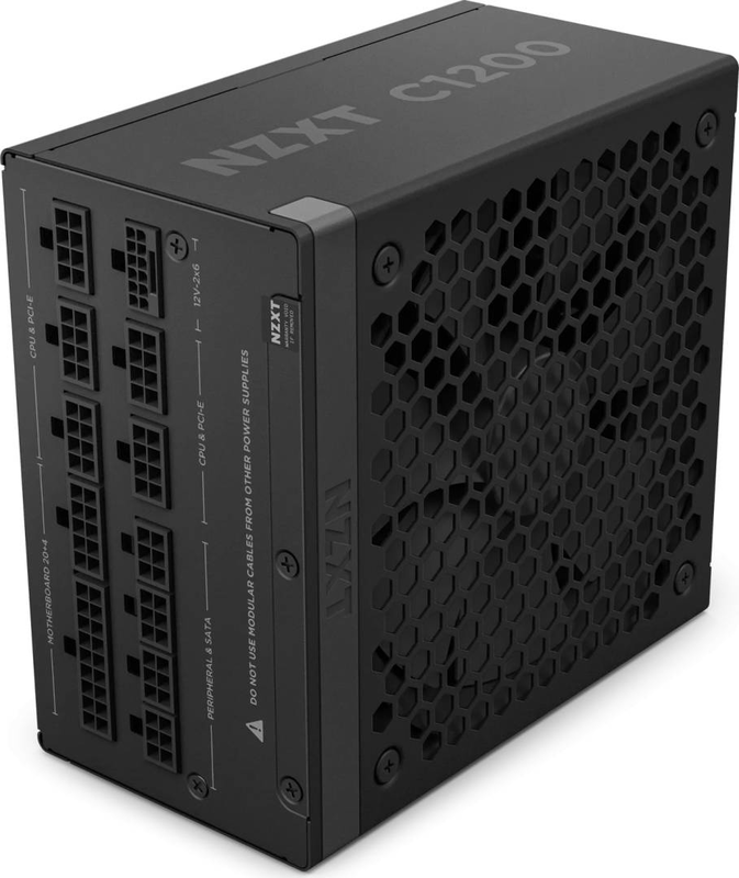 Nzxt c1200 gold 1200w atx 3.1 fully modular power supply 80 plus gold pcie 5.1 12v-2x6 matte black-null