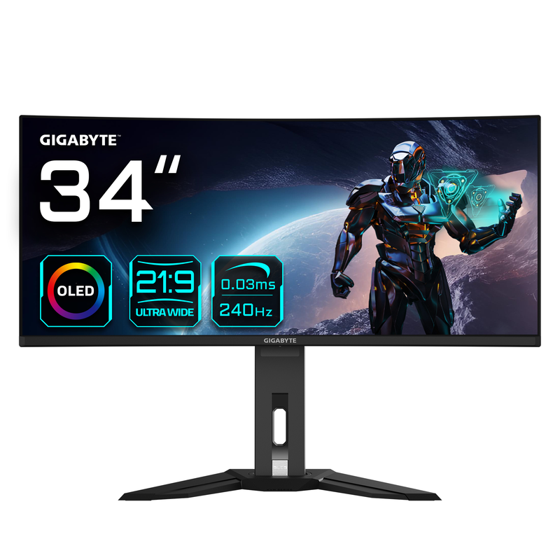 Gigabyte aorus mo34wqc2 34" monitor qd-OLED curved 240hz 3440x1440-null