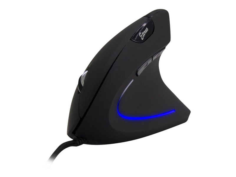 Inter-tech eterno km-206wr - vertical - vertical mouse - ergonomic - right-handed - optical - 6 buttons - wired - USB 2.0 - retail, , medium-null