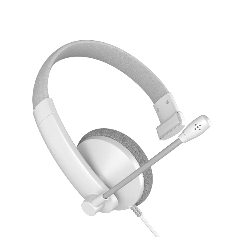 Meetion hp002 telephony wired headphone 3.5mm / white, , medium-null